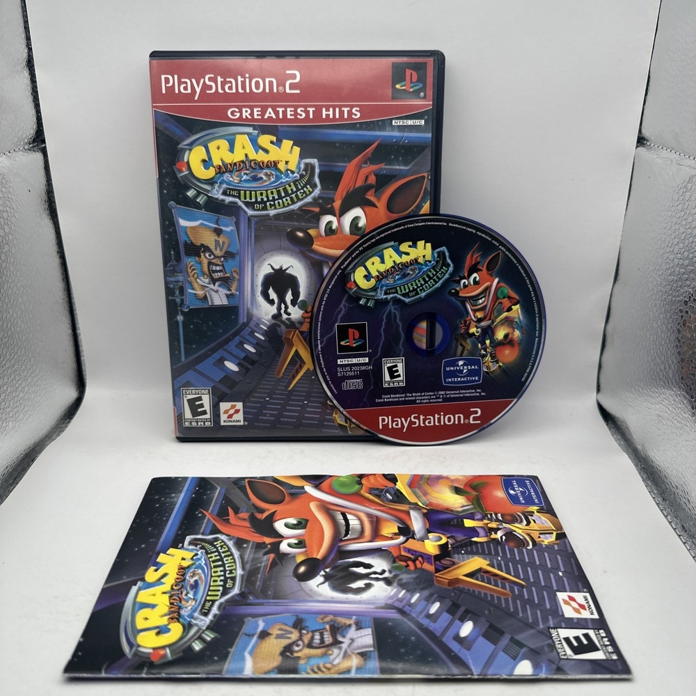 Crash Bandicoot The Wrath Of Cortex Playstation 2 PS2 CIB Complete Manual RegCar